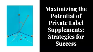 Maximizing the Potential of Private Label Supplements: Strategies for Success