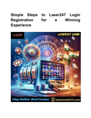 Simple Steps to Laser247 Login Registration for a Winning Experience