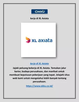 kerja di XL Axiata