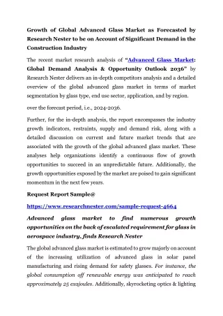 Advanced Glass Market