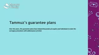 Tammuz’s guarantee plans