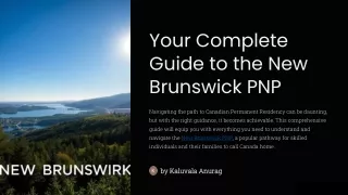 Your Complete Guide to the New Brunswick PNP: Fast-Track Your Path to Canada