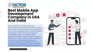 Best Mobile App Development Company in USA And India  - Taction Software