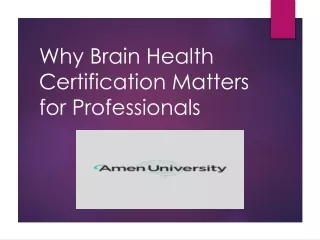 Why Brain Health Personal growth and development Course Matters for Professional