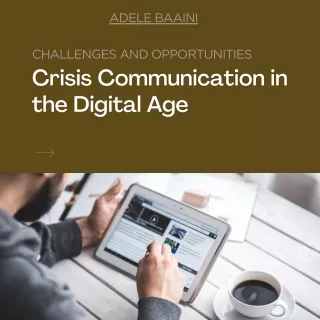 Crisis Communication in the Digital Age