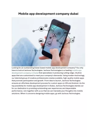mobile app development company dubai