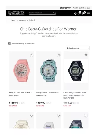 Stylish and Durable: Top Baby-G Watches for You | Stonex Jewellers