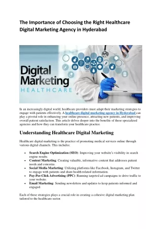 The Important of The Right Healthcare Digital Marketing Agency in Hyderabad (1)