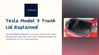 Tesla Model 3 Trunk Lid Explained