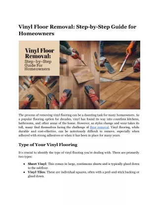 Vinyl Floor Removal_ Step-by-Step Guide for Homeowners