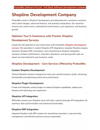 Professional Shopline Development Services | Hire Expert Shopline Developers