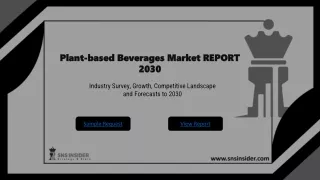 Plant-based Beverages Market Types, End Users and Application, 2030