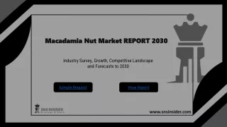 Macadamia Nut Market Strong Growth In Future 2030