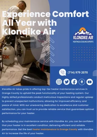 Experience Comfort All Year with Klondike Air