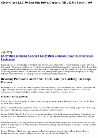 Retaining Partitions Concord NH: Practical and Eye-Catching Landscape Capabiliti