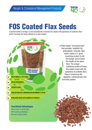 FOS Coated Flax Seeds: A Novel Functional Food