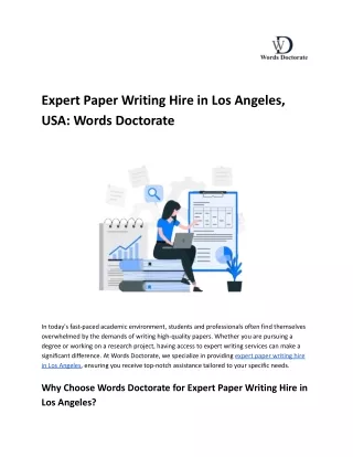 Expert Paper Writing Hire in Los Angeles, USA_ Words Doctorate