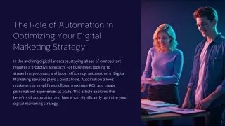 The Role of Automation in Optimizing Your Digital Marketing Strategy