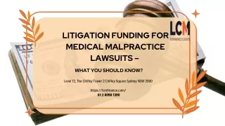 Litigation Funding for Medical Malpractice Lawsuits – What You Should Know?