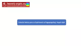 Celestial Advice para sa Espirituwal na Pagpapagaling Angels-light