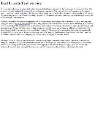 Ideal Inmate Text Services