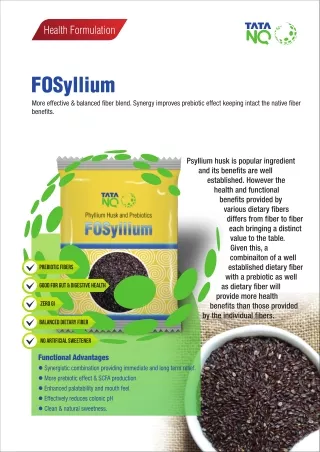 FOSyllium: Comprehensive Guide to Its Benefits and Usage