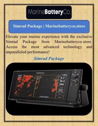 Simrad Package   Marinebatteryco.store