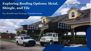 Exploring Roofing Options Metal, Shingle, and Tile – Key Benefits and Strategic Considerations