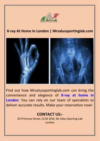 X-ray At Home In London  Mrsalussportinglab.com