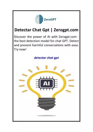 Detectar Chat Gpt  Zerogpt.com