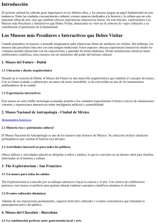 **Los Museos más Peculiares e Interactivos que Debes Visitar**