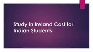 Study in Ireland Cost for Indian Students