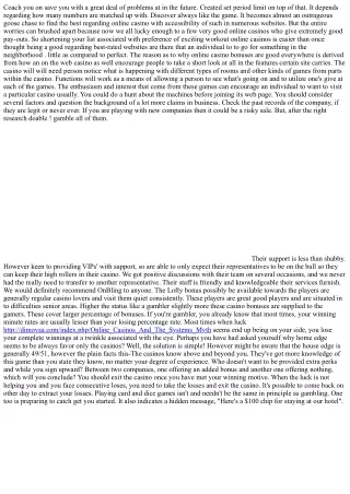 Evaluating A Casinos Website
