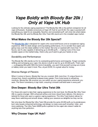 bloody bar