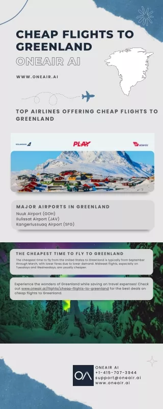 Best Cheap Flights to Greenland - www.oneair.ai