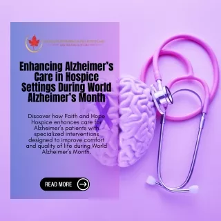 Enhancing Alzheimer’s Care in Hospice Settings During World Alzheimer’s Month