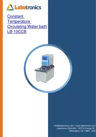 Constant Temperature Circulating Water bath.