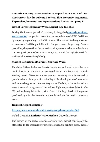 Ceramic Sanitary Ware Market