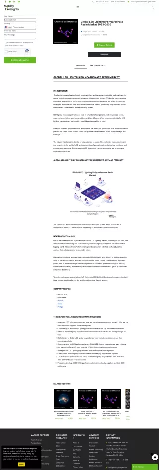 Global LED Lighting Polycarbonate Resin Market Trend