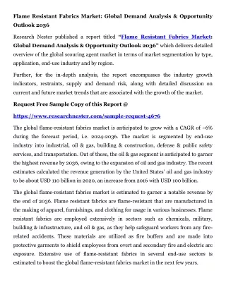 Flame Resistant Fabrics Market