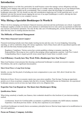 Why Choosing a Qualified Bookkeeper Deserves It