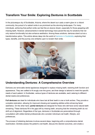 Transform Your Smile Exploring Dentures in Scottsdale-1