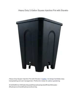 Heavy Duty 2-Gallon Square Injection Pot with Elevator