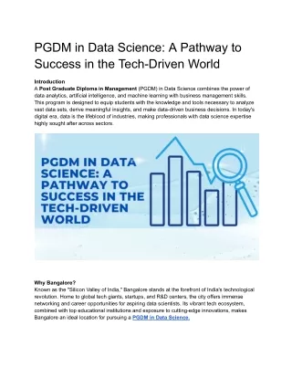 PGDM in Data Science_ A Pathway to Success in the Tech-Driven World