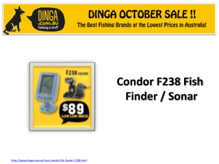Condor F238 Fish Finder / Sonar in october sale at Dinga !
