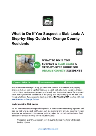 What to Do If You Suspect a Slab Leak_ A Step-by-Step Guide for Orange County Residents