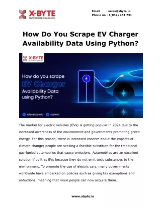 How Do You Scrape EV Charger Availability Data Using Python?