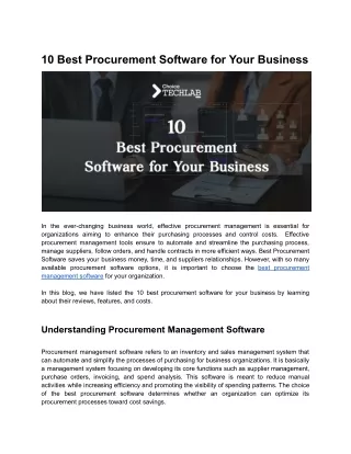 procurement software