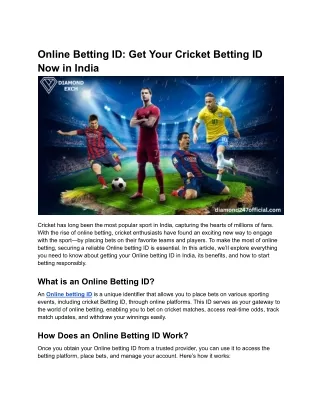 Online Betting ID_ Get Your Cricket Betting ID Now in India