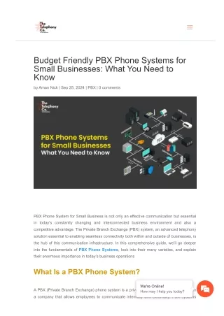 PBX Phone Systems for Small Businesses